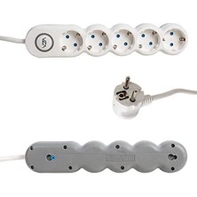 Karokstore Vea VE-2S5S 5li Kablolu Anahtarlı 2 Metre Grup Priz