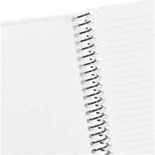 Karokstore Pastel Serisi, A4, 5 Konulu (4 Kareli, 1 Çizgili) 150 Yaprak Pp Kapaklı Spiralli Defter, Yeşil