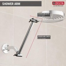 Karokstore Duş Başlıkları Için 10 "ayarlanabilir Uzatma Duş Kolu, Krom UA902-PK