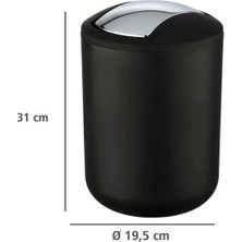 Karokstore Çöp Kovası Siyah 20X30 (Brasil Model)