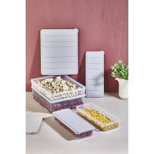 Karokstore Nora 4'lü 4 Lt.+ 2,5 Lt.+ 1,2 Lt+1,2 Lt Saklama Kabı Ekru