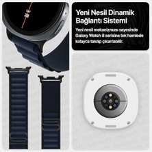 Karokstore Galaxy 8 (40MM/44MM) ve 8 (46MM) ile Uyumlu Metal Bağlantılı, Hafif ve Yumuşak Kumaş Loop Kordon
