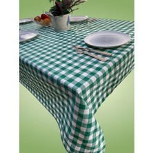 Karokstore 160X170 cm Yeşil Büyük Kare Desen Pötikareli Masa Örtüsü, Sofra Bezi, Piknik Örtüsü