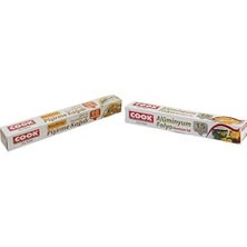 Karokstore Pişirme Kağıdı Kesilmiş (16 Yaprak) 42 x 37 cm ve Alüminyum Folyo 30 cm x 15 M