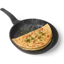 Karokstore Alüminyum Döküm Kızartma Tavası | 6mm Kalınlık, Tek Saplı Yapışmaz Yüzey | Eşit Isı Dağılımı | Sağlam ve Dayanıklı Yapı | 28CM ve 24CM Boyut Seçenekleri (28 Cm)