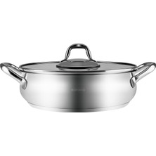 Karokstore New Akara Indüksiyon Tabanlı Çelik Karnıyarık Tencere 24 cm Metal