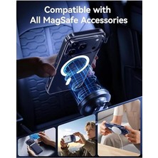 Karokstore Ggm Aksesuar 17 Pro Max Için Magsafe ile Uyumlu Sararmaz Sert Pc Polikarbon Şeffaf Telefon Kılıfı | Sararmaya Karşı Dayanıklı, Güçlü Mıknatıslı Magsafe Desteği, Ultra Ince ve Şık Tasarım