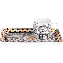 Karokstore Art Margery Tepsili Kahve Fincan Seti