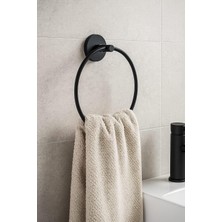 Karokstore Yuvarlak Havlu Askılığı, Siyah