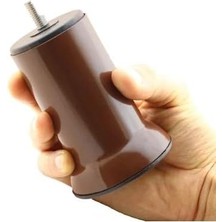 Karokstore Mobilya Kanepe Koltuk Çekyat Yükseltme Ayağı Kalın Diş M10 Kahverengi Plastik 10 cm 4 Adet