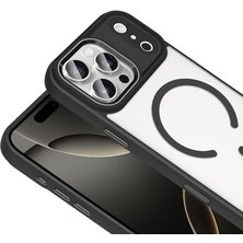 Karokstore 17 Pro Için Kılıf Uyumlu Şarj Özellikli Krom M-Safe Silikon Kapak (Siyah)