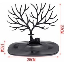 Karokstore Geyik Tasarımlı Takı Standı, Yüzük ve Kolye Organizeri, Mücevher Sergileme Standı (Siyah)