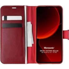 Karokstore Mi 13T Için Kılıf Delux Wallet Kırmızı [mi 13T ile Uyumlu Kılıf - Kırmızı]