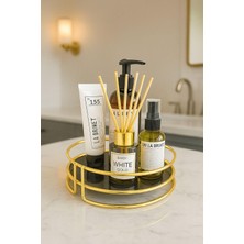 Karokstore Tek Katlı Kozmetik, Takı Organizeri - Çok Amaçlı Servis, Sunum Tepsisi, Ikramlık Düzenleyici Gri