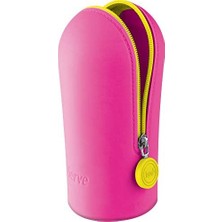 Karokstore Hoop Kalem Çantaşi Fosforlu Pembe