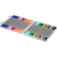 Karokstore Sketch & Art Çift Taraflı Brush- Kalem Seti 24 Renk