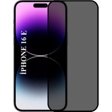Elixem İphone 16E Uyumlu Tam Kaplayan Hayalet Ekran Koruyucu Temperli Cam