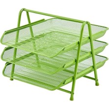 Karokstore 3'lü Evrak Rafı Seti Yeşil