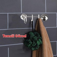 Karokstore Banyo Lavabo Vidalı Askılık 3'lü Metal Sağlam Aparat Krom Askılık Elbise Havlu Asma Askı