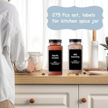 Karokstore Kavanoz Etiketleri, 275 Minimalist Su Geçirmez Çıkartma, Dikdörtgen Su Geçirmez Çıkartma Mutfak Kiler Etiketleri, Mutfak Kilerindeki Kapları, Otları ve Baharatları Düzenlemek Için Çıkartmalar