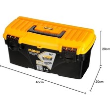 Karokstore Cs/16 Düz Kapaklı Klasik Takım Çantası, Polipropilen, Siyah/sarı, 16 ’’