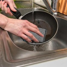 Karokstore - Inox Paslanmaz Telli Bulaşık Süngeri, Çelik Uçlu Paslanmaz Bulaşık Için Sünger, Sihirli Sünger - 3 Adet