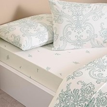 Karokstore Baskılı Bovary Standart Pamuk Nevresim Takımı, Mavi, Çift Kişilik