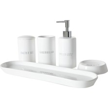 Karokstore Pintura Beyaz 5'li Kutulu Banyo Seti