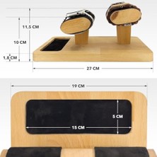 Karokstore Saat Tutucu Organizer, Ahşap Askesuar ve Takı Düzenleyici