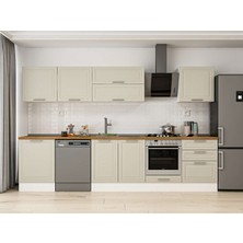 Alvinka 320X210 cm Mbr_c Mdf Mutfak Dolabı Beyaz Kumtaşı M-E80S60S60-2