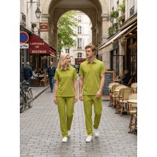 Dr. Mitra Erkek Paris Model Ceviz Yeşili Likralı Cerrahi Hemşire Doktor Hastane Takımı