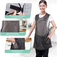 Karokstore Su Geçirmez Önlük, 2 Cebi Bulunan Şeffaf Önlük, Çapraz Askılı Tpu Suya Dayanıklı Önlük, Bulaşık Yıkama, Balık Temizleme, Laboratuvar Çalışması, Köpek Bakımı, Bahçe Işleri