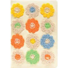 Karokstore A5 Çiçek Nakışlı Defter Krem 80 Yp Küçük Çiçek