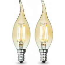 Kendal KES600 – LED Flamanlı Buji Ampul 4W (2700K | E14 | 2’li Paket)