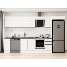 Alvinka 370X222 cm Hg_j Mdf Mutfak Dolabı Beyaz Beyaz MB-E90S40S40-2