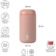 Espressolab Pembe Paslanmaz Çelik Mini Mug Termos 300 ml | NO:116
