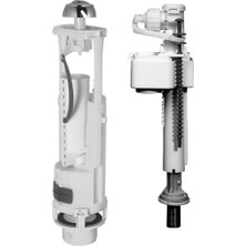 MegaVitrin Tema Siamp 49-101 Çift Kademeli Basmalı Klozet Iç Takımı - 3/6 Litre Alttan Girişli