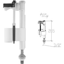 MegaVitrin Tema Siamp 93-A Handy Flatör - 3/8" Alttan Su Girişli Rezervuar Şamandırası