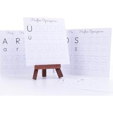 Karokstore Bimotif 39LU Harf ve Rakamları Öğreniyorum, 12 x 13 cm Karton Çalışma Kart Seti