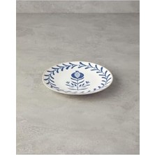 Karokstore Carnival Porselen Pasta Tabağı 20 cm Lacivert-Beyaz