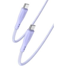 Karokstore 1.2m 60W Type-C To Type-C Pd Hızlı Şarj Kablosu - Mor