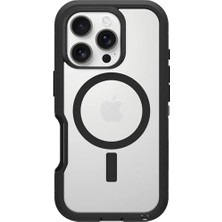 Karokstore Series Xt Magsafe Kılıf, 16 Pro Uyumlu, Darbeye Karşı Koruyucu Kılıf, Şeffaf/siyah