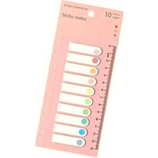 Karokstore Ezoshop Sticky Notes Şeffaf Renkli Yapışkan Not Kağıtları Defter Yer Imleri Etiket Ayraç 3'lü Set (Vanilya)
