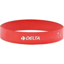 DELTA Latex Hafif Sert Aerobik Pilates Direnç Lastiği 50 cm Kırmızı Renkli Tekil Ürün