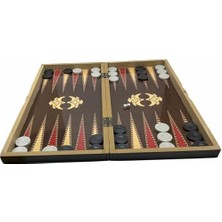 Karokstore Eser Tavla Büyük Boy Kaplamalı Polyester Vernikli Şık ve Sağlam Tavla ve Dama