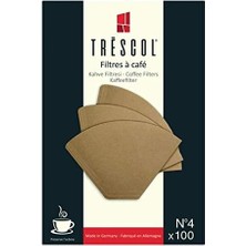 Karokstore Kahve Filtresi, Naturel Kağıt, 4 Numara, Büyük Boy, 100&APOS;LÜ Paket