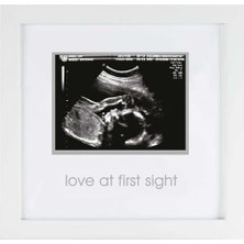 Karokstore Ilk Görüşte Aşk Sonogram Resim Çerçevesi, Hamilelik Hatırası Fotoğraf Çerçevesi, Cinsiyetsiz Bebek Odası Dekoru, Günü Aksesuarı, Beyaz
