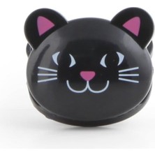 Karokstore Poşet Klipsi Kedi 6'lı Siyah