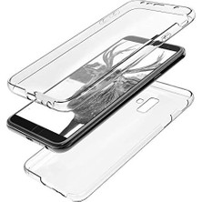 Karokstore Galaxy J6 Plus Için Kılıf 6 Tarafı Tam Full Koruma 360 Clear Soft Şeffaf [galaxy J6 Plus ile Uyumlu Kılıf - Şeffaf]