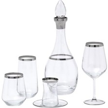 Karokstore 31 Parça Arty Platin Cam Sofra Takımı